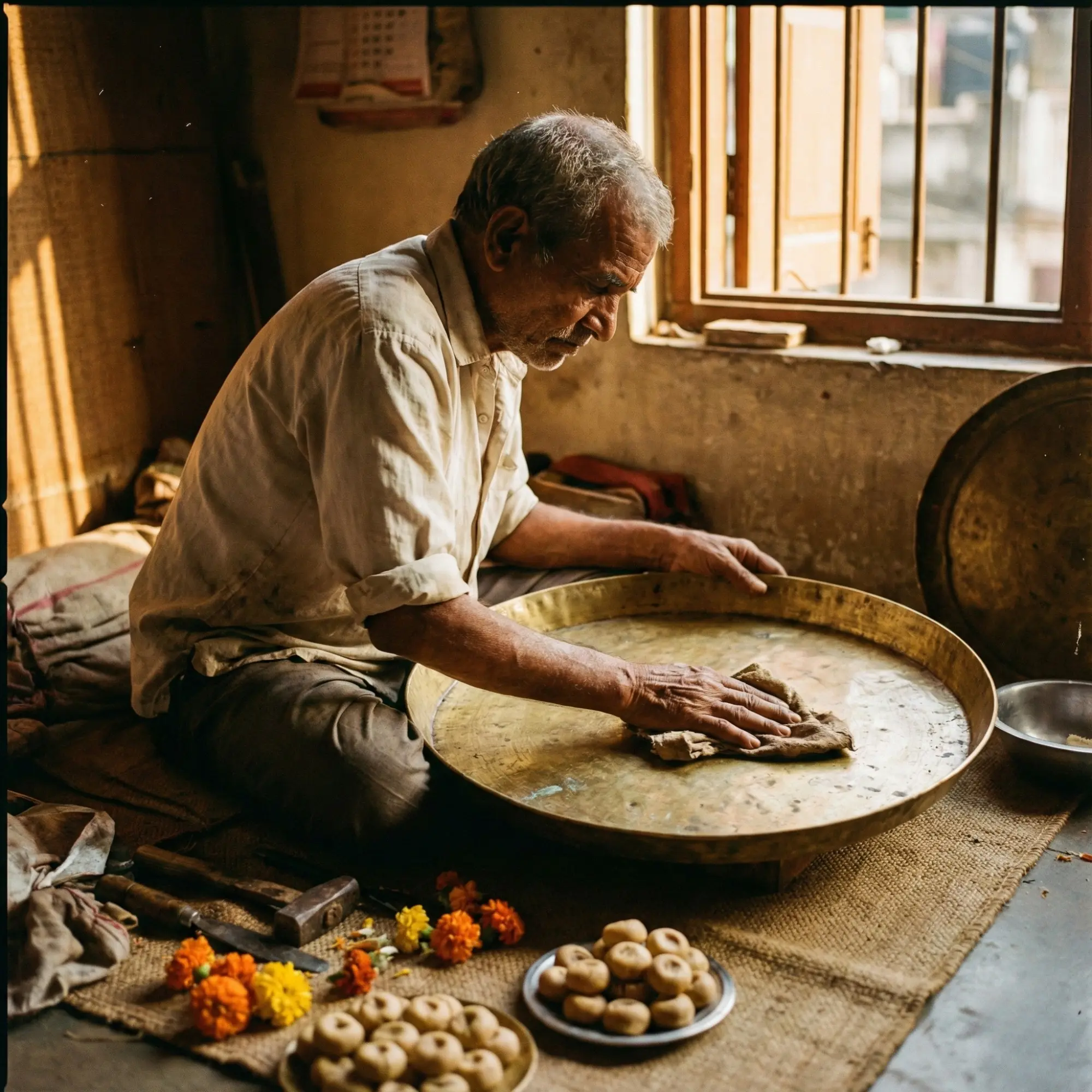 Portrait of Aniket, artisan at Rasvra
